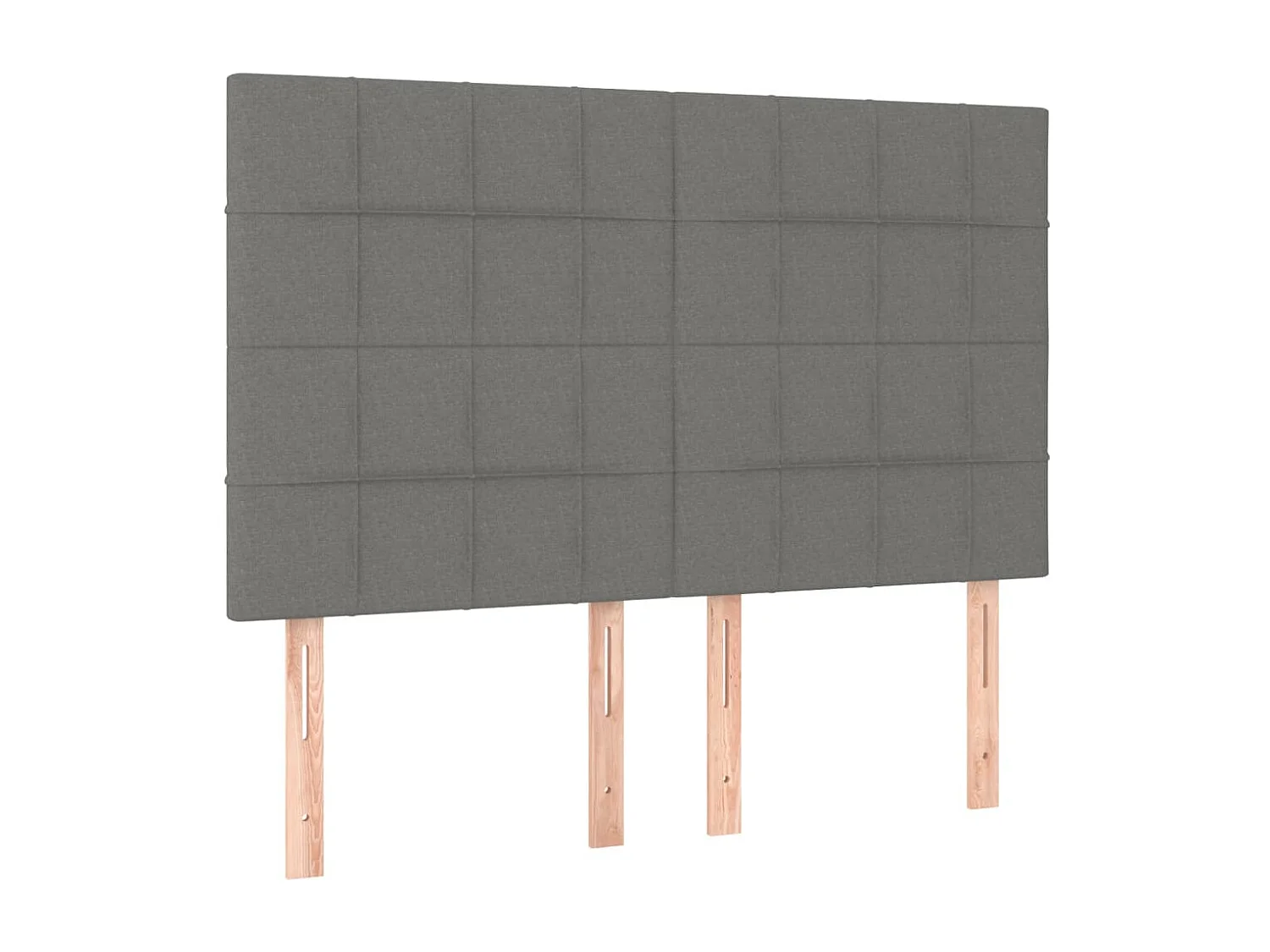 Hoofdbord | Hoofdeinde LED 144x5x118/128 cm stof donkergrijs