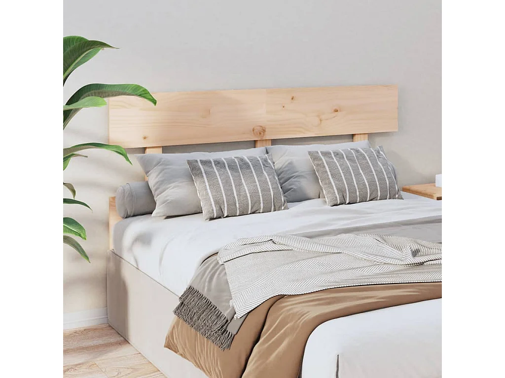 Tête de Lit | Panneau de tête pour lit Moderne 184x3x81 cm Bois massif de pin