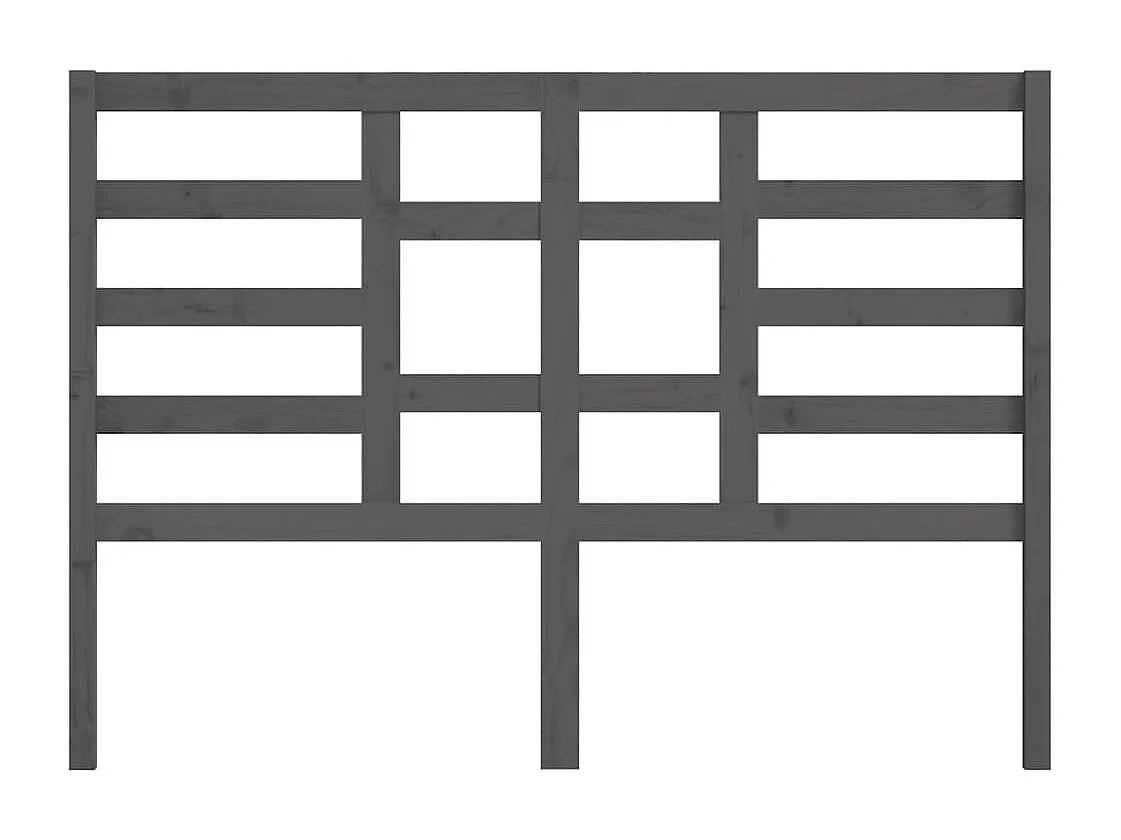 Tête de Lit | Panneau de tête pour lit Moderne Gris 146x4x104 cm Bois massif de pin
