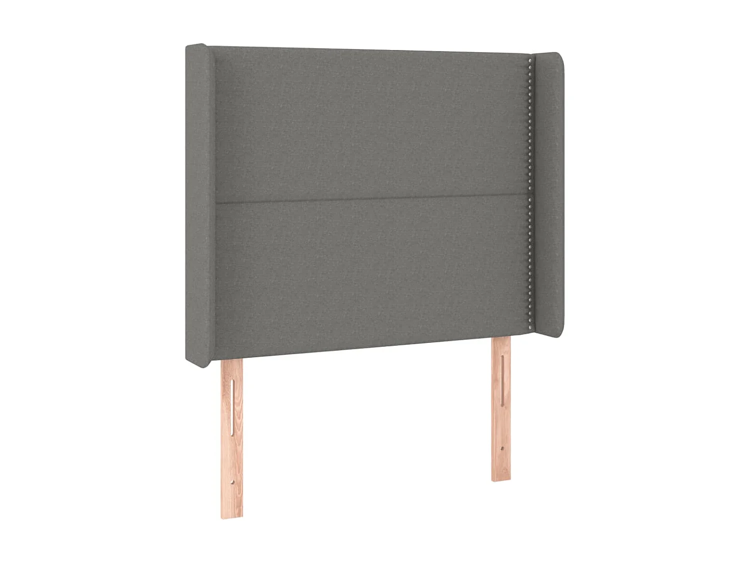 Tête de Lit | Panneau de tête pour lit Moderne à LED Gris foncé 103x16x118/128 cm Tissu