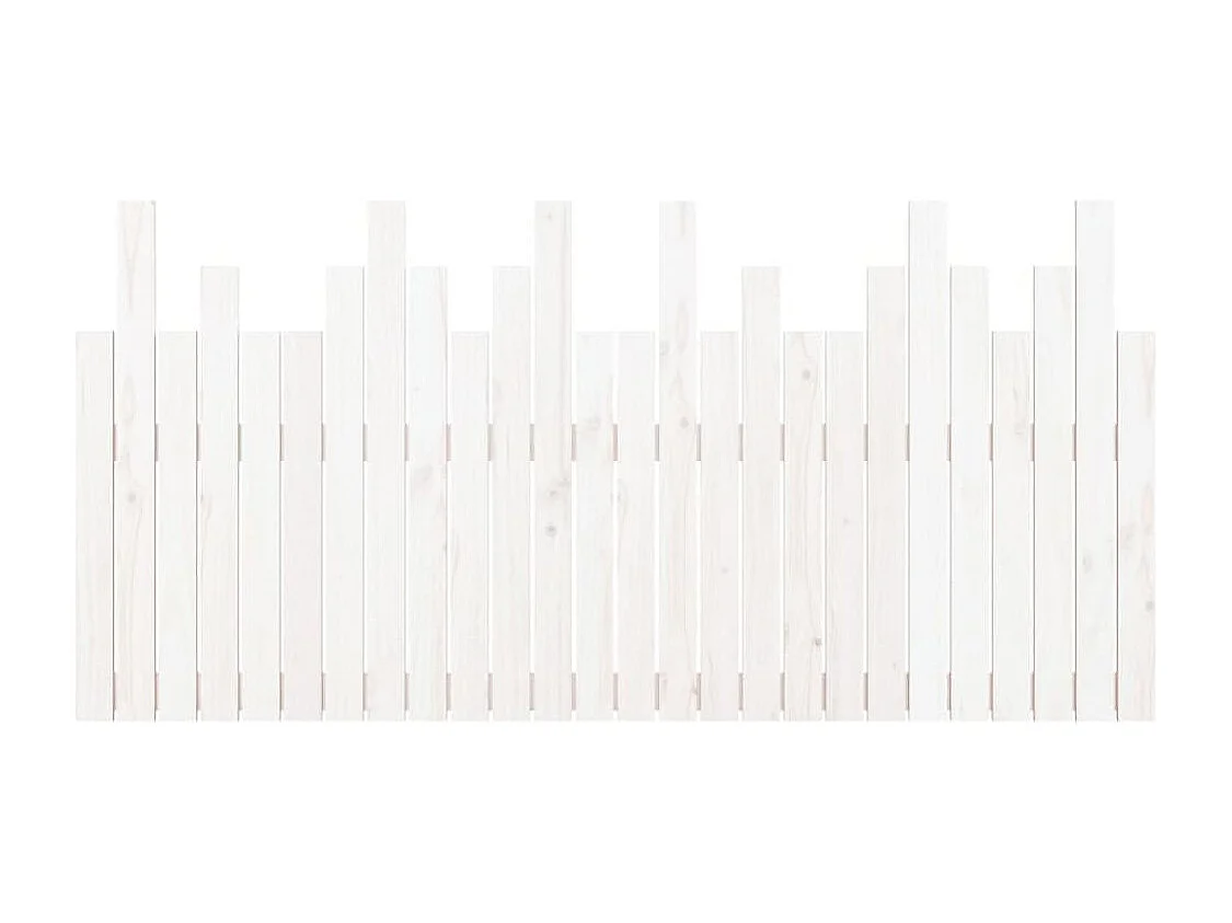 Tête de lit murale | Panneau de tête pour lit Moderne  Blanc 166x3x80 cm Bois massif de pin