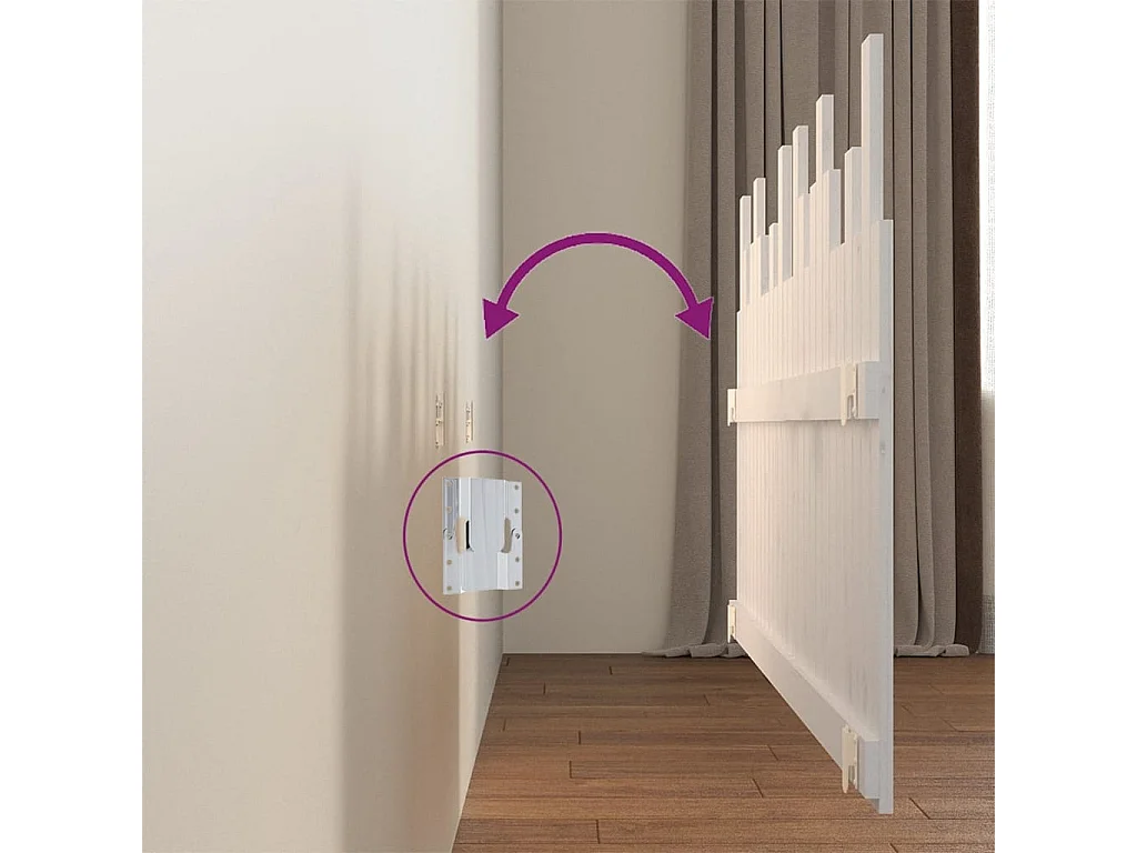 Tête de lit murale | Panneau de tête pour lit Moderne  Blanc 166x3x80 cm Bois massif de pin