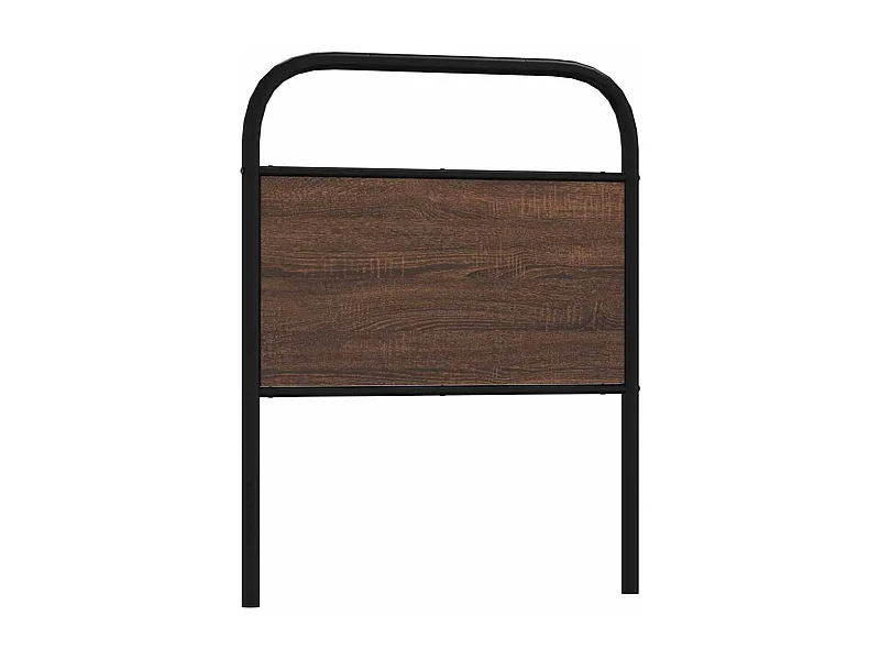 Mueble cabecero | Cabezal de cama | Cabecero de acero y madera de ingeniería marrón roble 80 cm