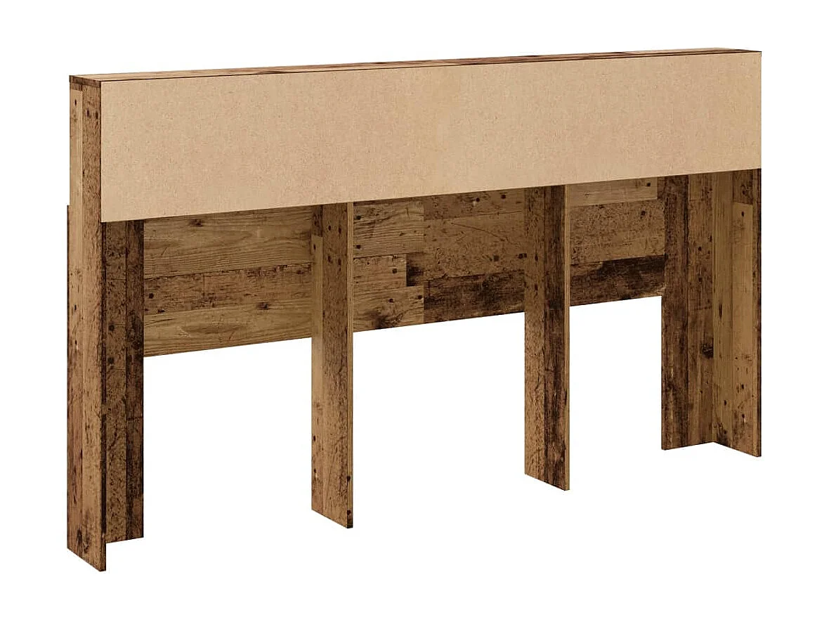 Tête de Lit avec rangement | Armoire de tête de lit vieux bois 180x19x103,5 cm