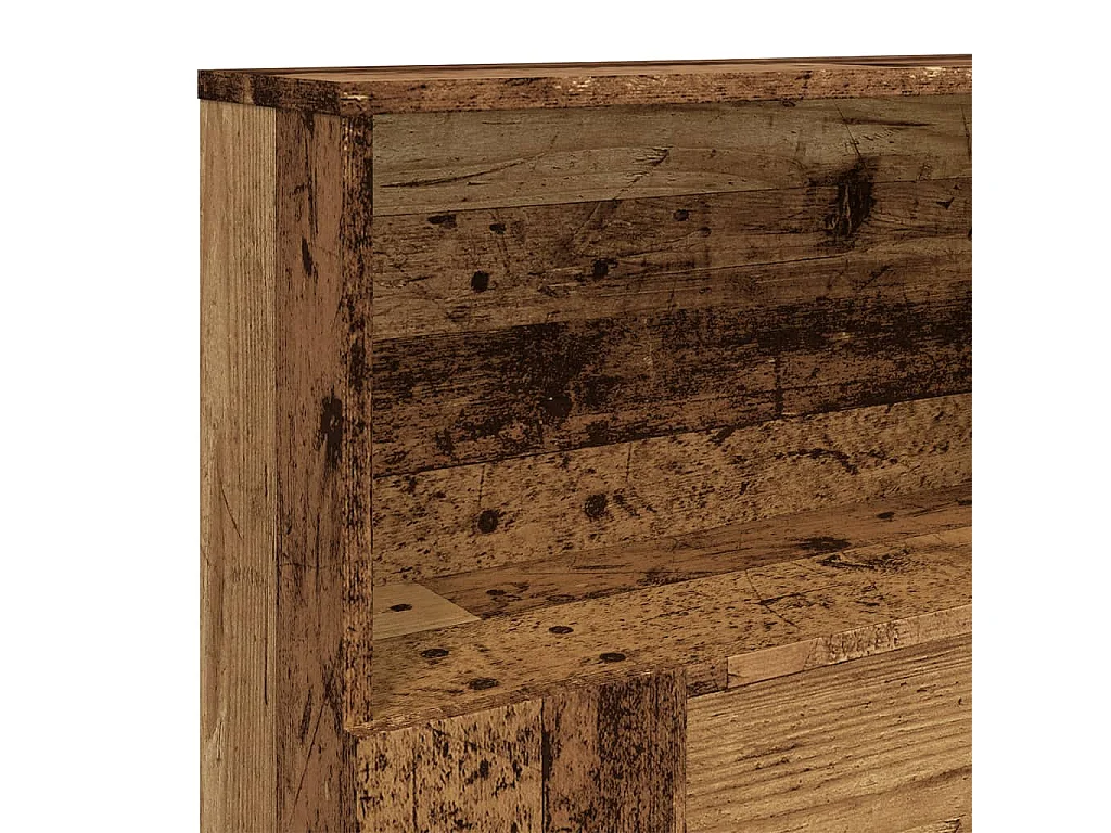 Tête de Lit avec rangement | Armoire de tête de lit vieux bois 180x19x103,5 cm