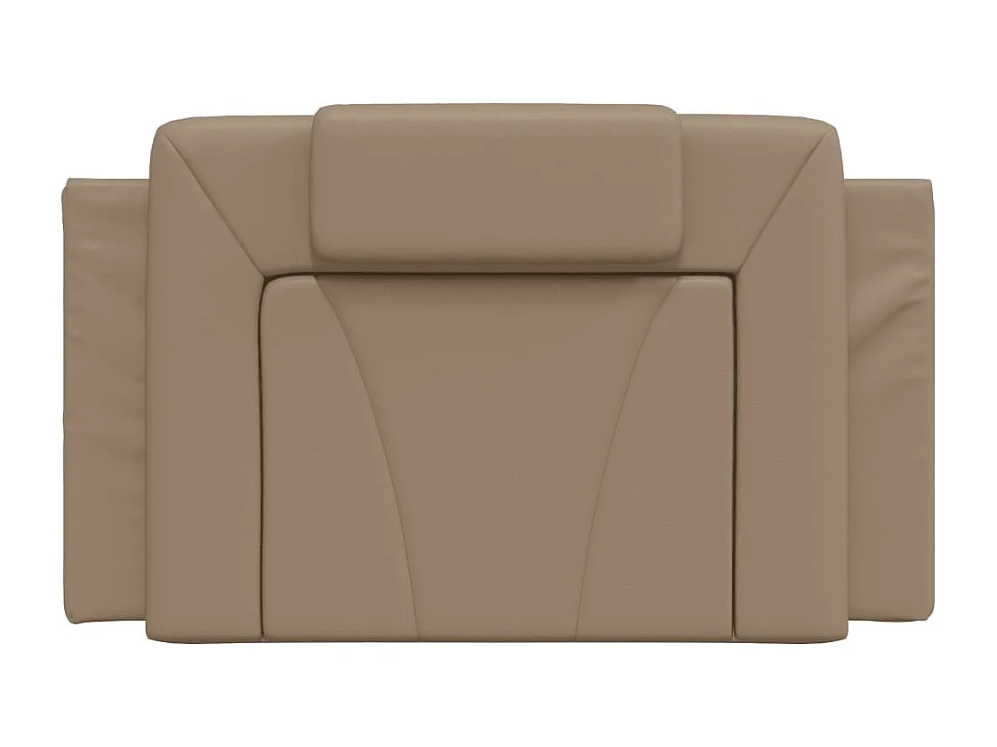 Cabecero de Cama | Cabezal de cama | Mueble de cabecero acolchado Viana cuero sintético capuchino 90 cm