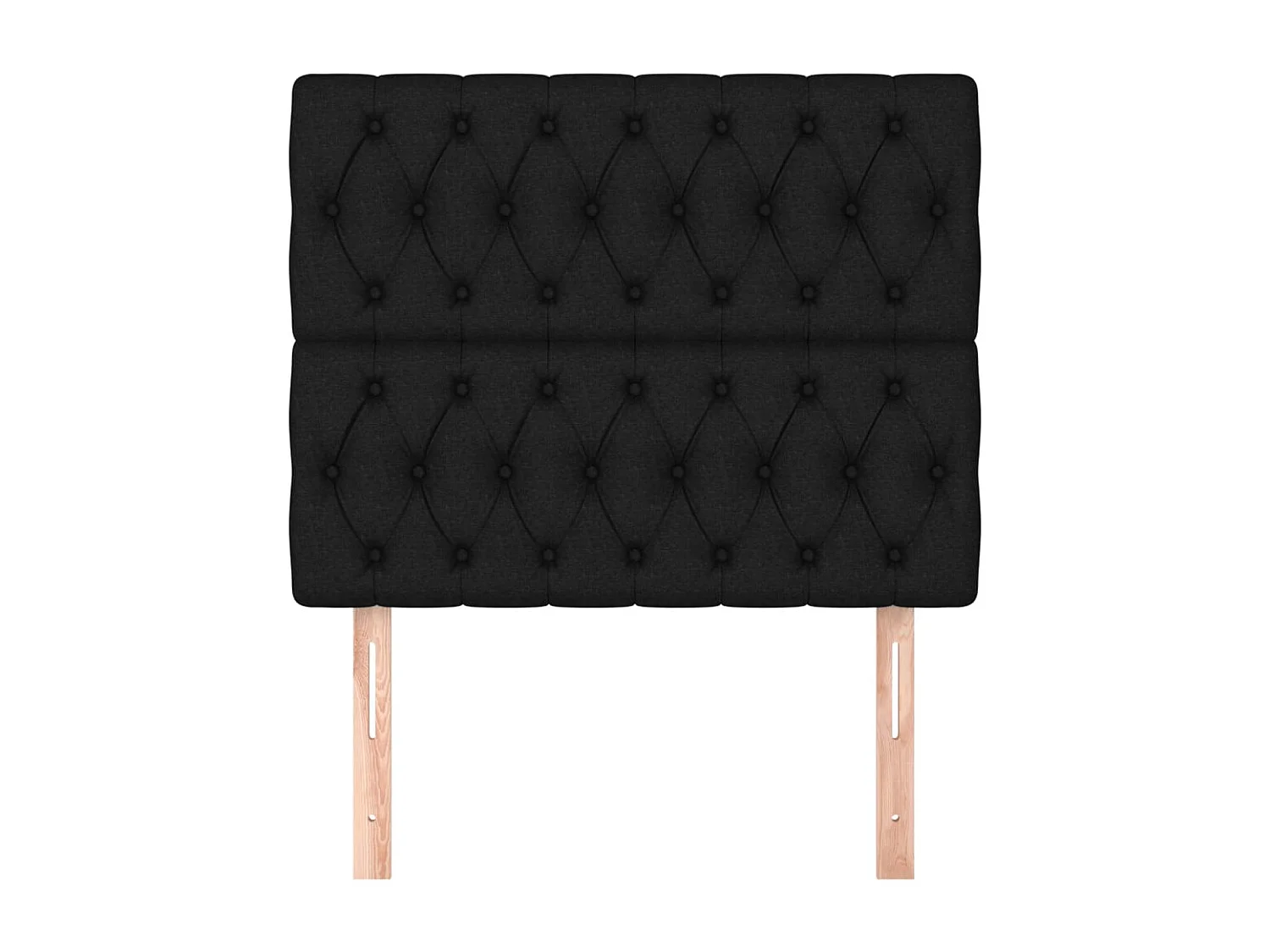 Têtes de lit | Panneaux de tête pour lit Moderne 2 pcs Noir 100x7x78/88 cm Tissu