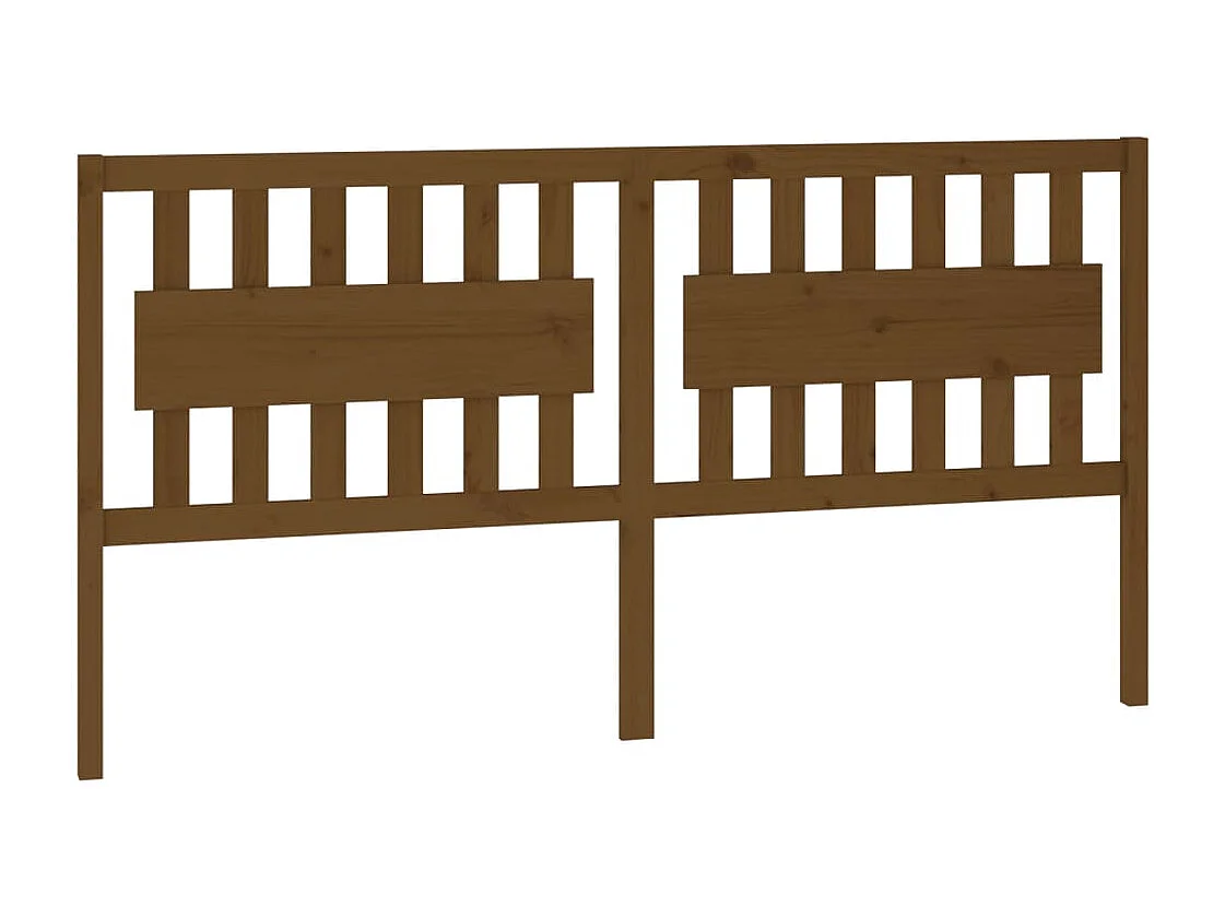 Tête de Lit | Panneau de tête pour lit Moderne Marron miel 185,5x4x100 cm Bois massif de pin
