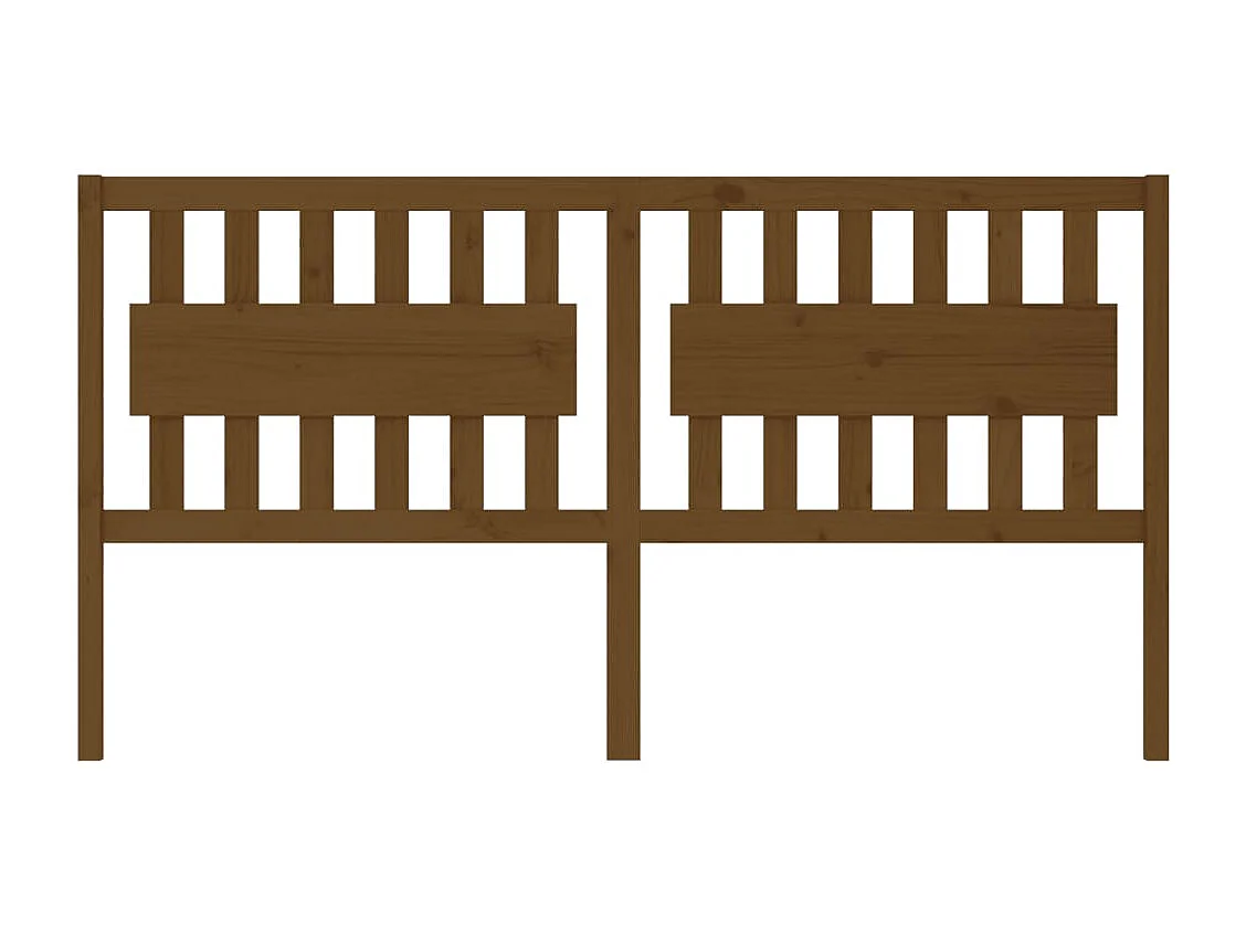 Tête de Lit | Panneau de tête pour lit Moderne Marron miel 185,5x4x100 cm Bois massif de pin