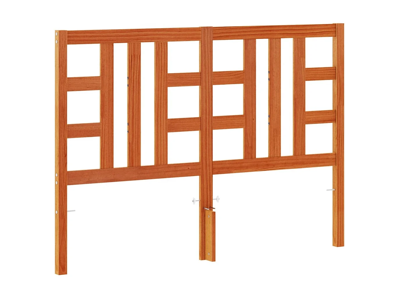 Cabecero de Cama | Cabezal de cama | Mueble de cabecero madera maciza de pino marrón cera 135 cm