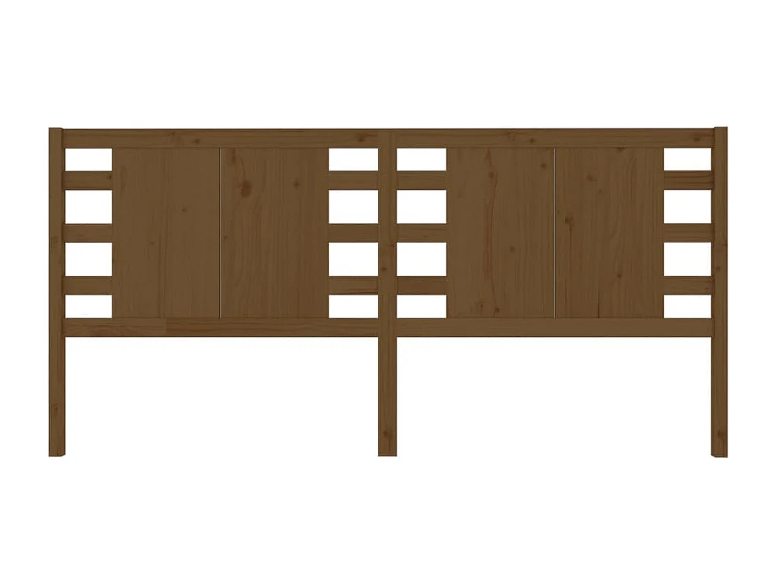 Mueble cabecero | Cabecero | Cabezal de cama madera maciza de pino marrón miel 126x4x100 cm