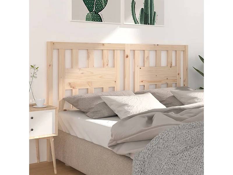 Tête de Lit | Panneau de tête pour lit Moderne 126x4x100 cm Bois massif de pin