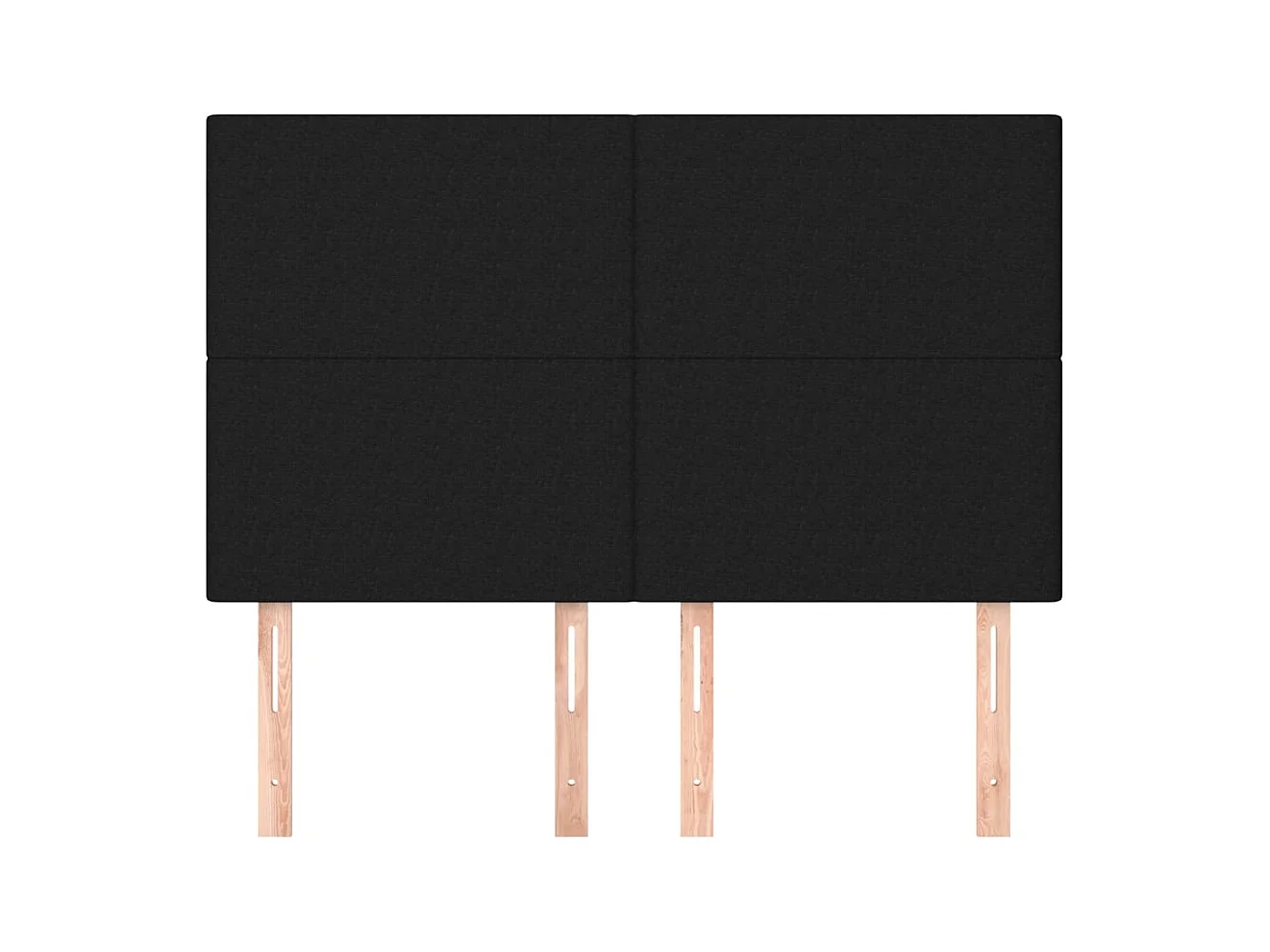 Têtes de lit | Panneaux de tête pour lit Moderne 4 pcs Noir 72x5x78/88 cm Tissu