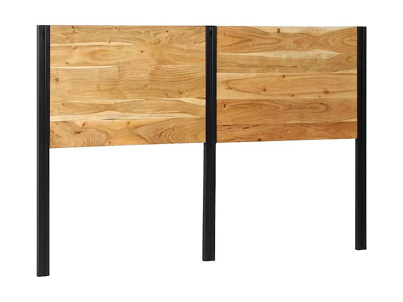 Tête de Lit | Panneau de tête pour lit Moderne 160 cm bois massif d'acacia et fer