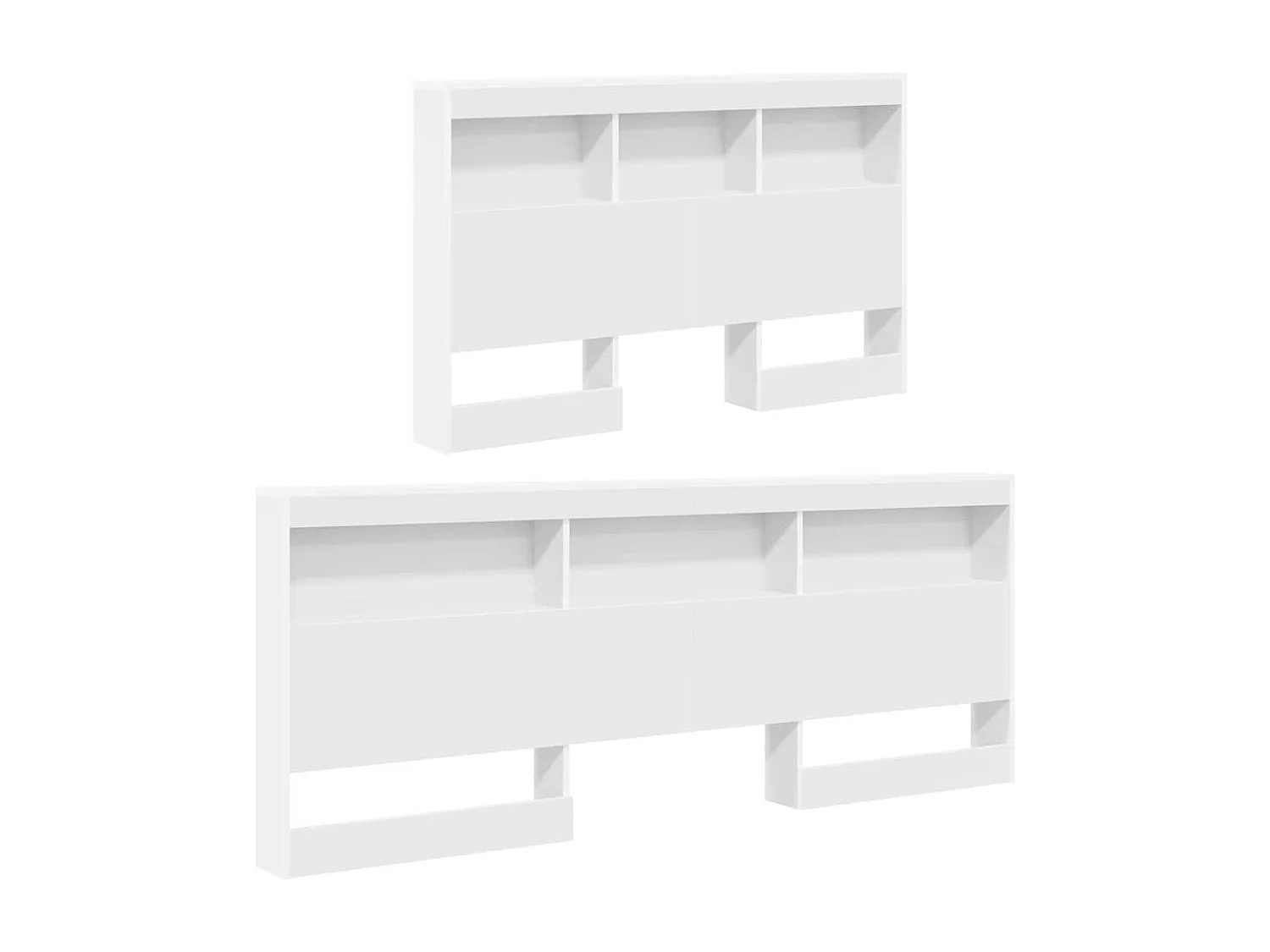 Tête de Lit de rangement | Panneau de tête pour lit Blanc 120 cm Bois d'ingénierie