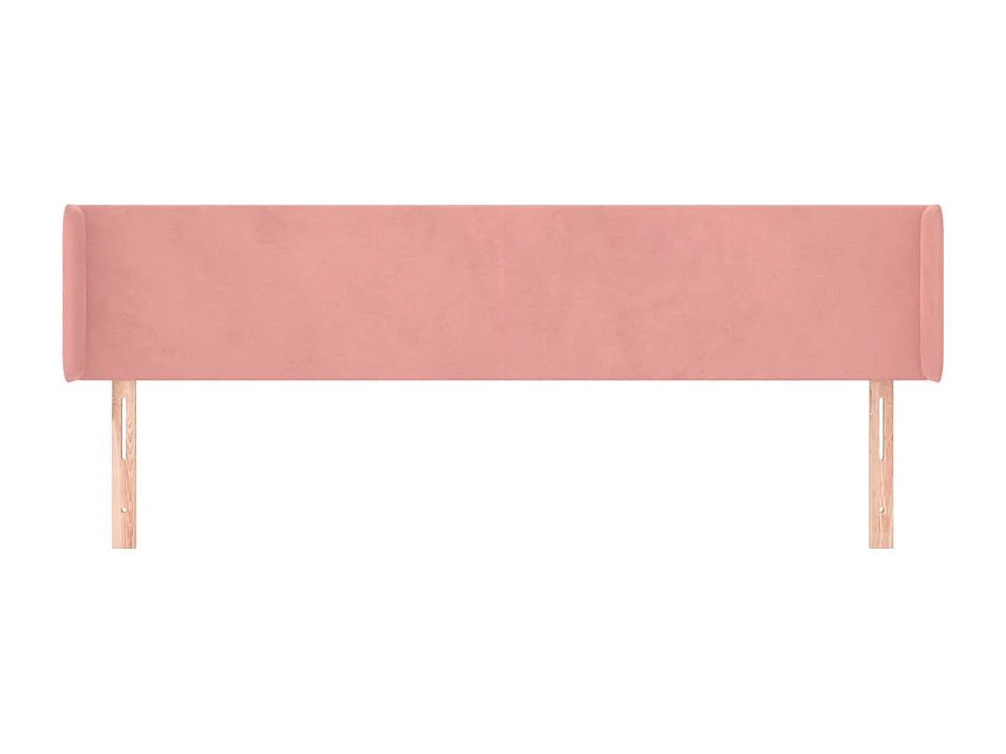 Mueble cabecero | Cabezal de cama | Cabecero de terciopelo rosa 203x16x78/88 cm