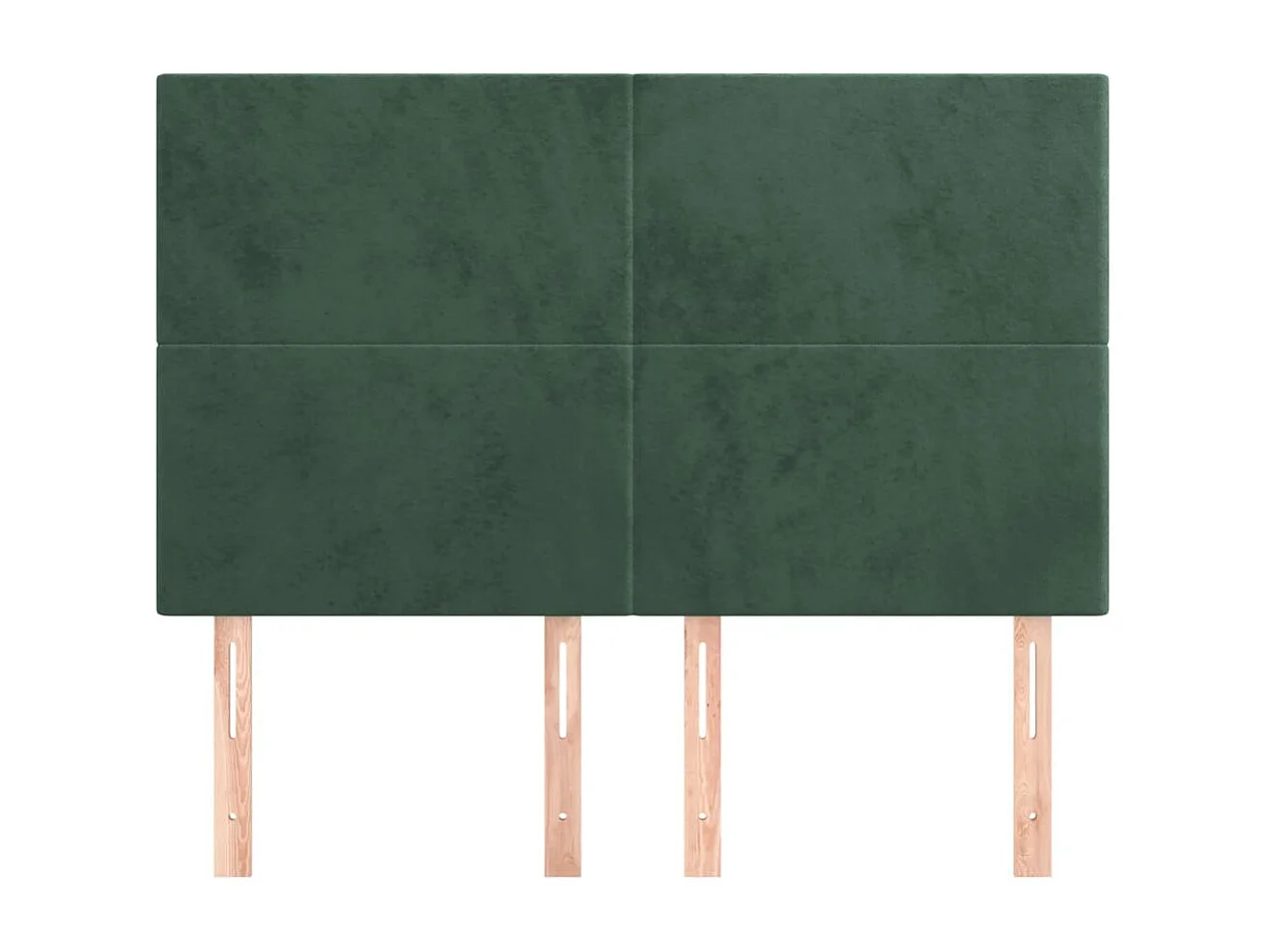 Têtes de lit | Panneaux de tête pour lit Moderne 4 pcs Vert foncé 72x5x78/88 cm Velours