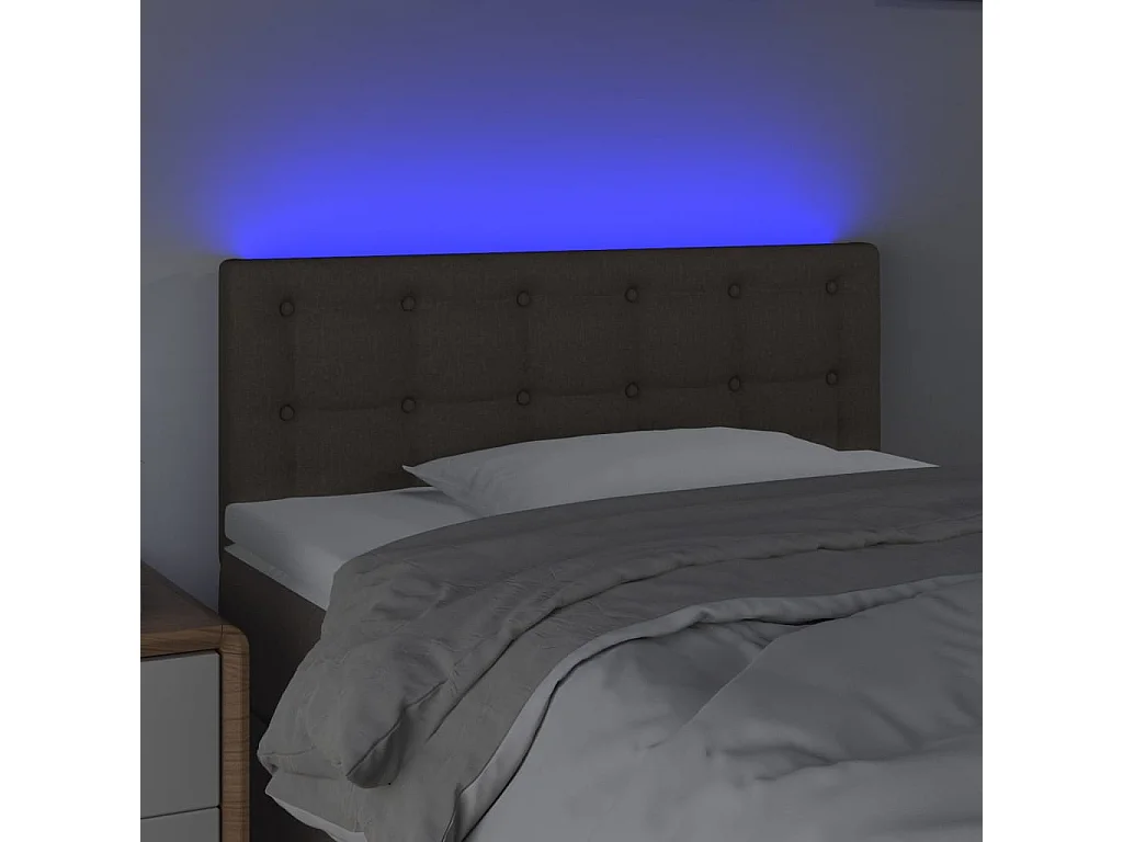 Hoofdbord | Hoofdeinde LED 80x5x78/88 cm stof taupe