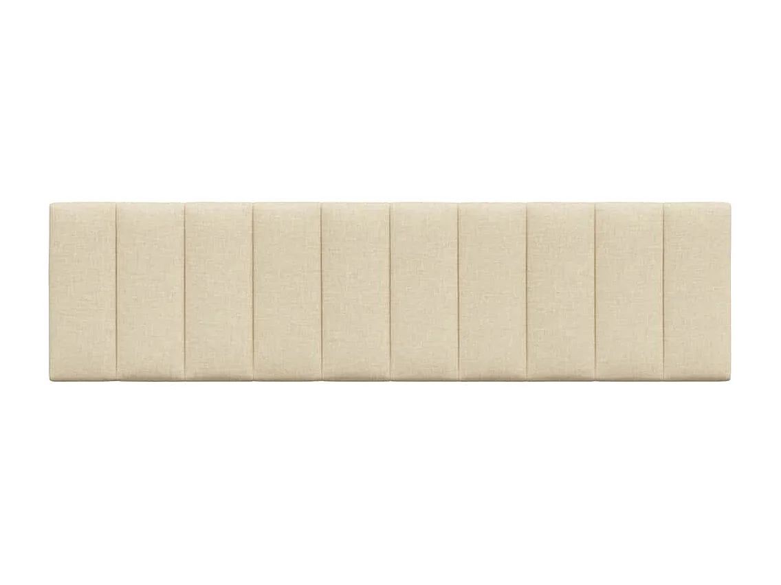 Cabecero de Cama | Cabezal de cama | Mueble de cabecero acolchado Hanko tela crema 180 cm