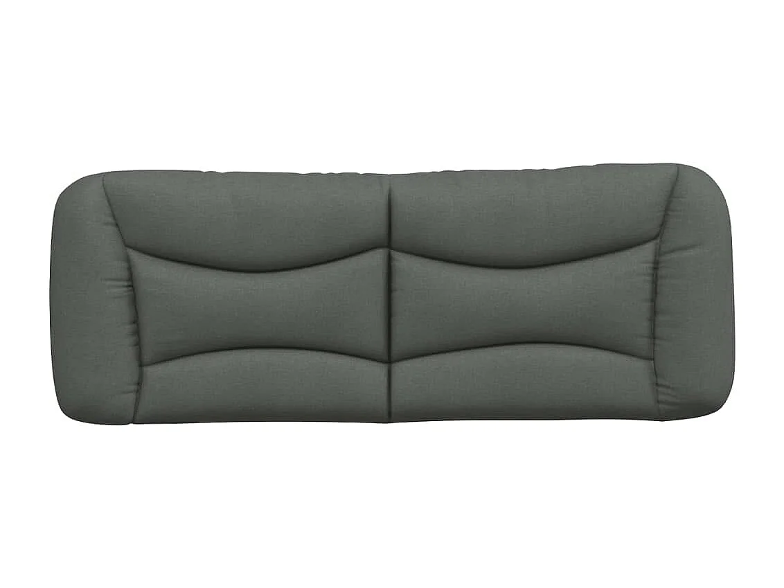 Cabecero de Cama | Cabezal de cama | Mueble de cabecero acolchado Hvar tela gris oscuro 120 cm