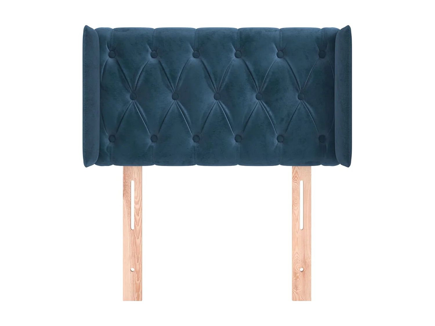 Tête de Lit | Panneau de tête pour lit Moderne avec oreilles Bleu Foncé 83x16x78/88 cm Velours