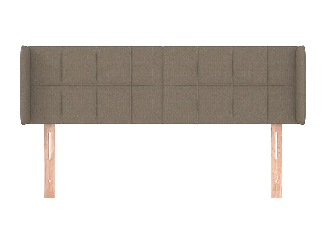 Mueble cabecero | Cabezal de cama | Cabecero de tela gris taupe 147x16x78/88 cm
