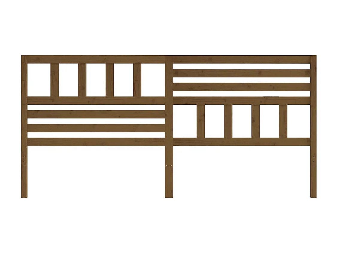 Tête de Lit | Panneau de tête pour lit Moderne Marron miel 206x4x100 cm Bois massif de pin