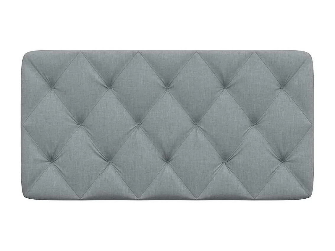 Tête de lit | Coussin de tête de lit | Tête de lit décoratif gris clair 100 cm tissu