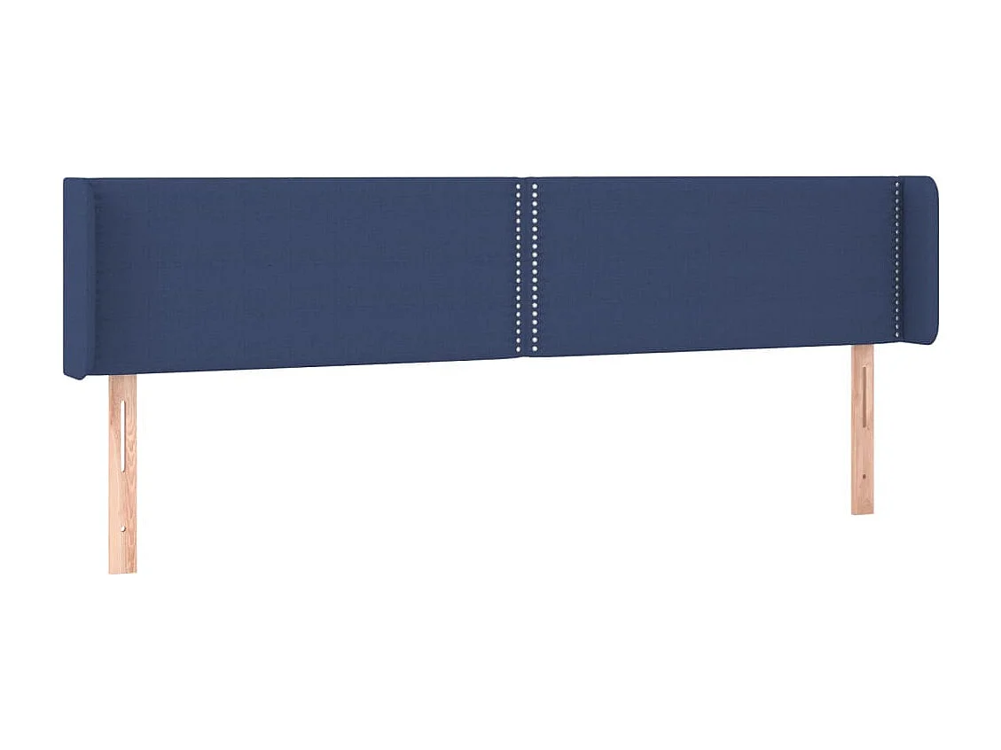 Tête de Lit | Panneau de tête pour lit Moderne à LED Bleu 183x16x78/88 cm Tissu