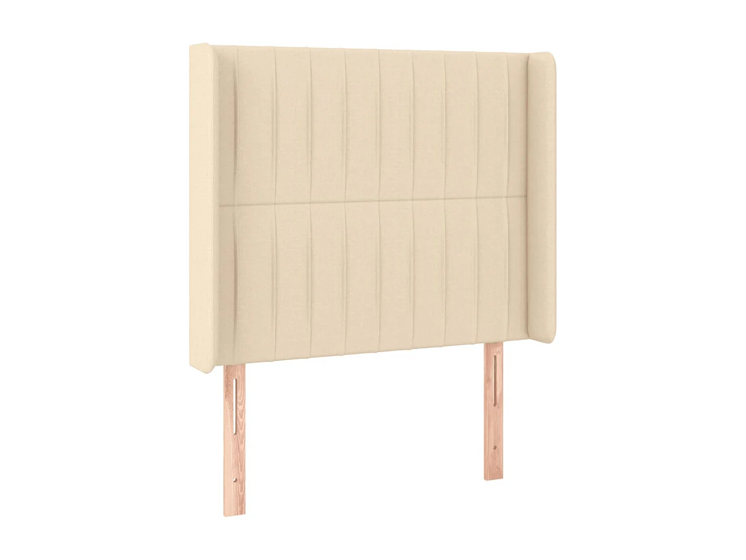 Mueble cabecero | Cabezal de cama | Cabecero con LED de tela color crema 93x16x118/128 cm