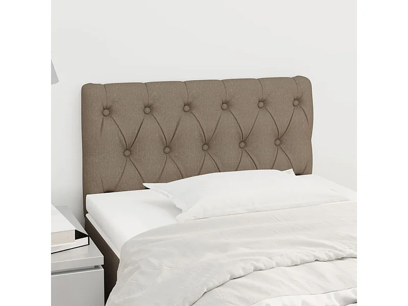 Mueble cabecero | Cabezal de cama | Cabecero de tela gris taupe 80x7x78/88 cm