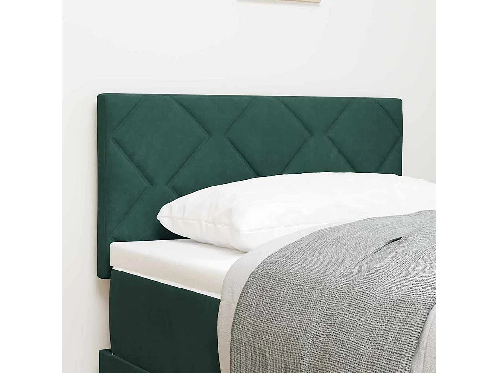 Mueble cabecero | Cabecero | Cabezal de cama Montaje en la pared Verde oscuro 80 cm Terciopelo