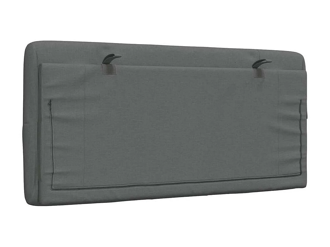 Tête de lit | Coussin de tête de lit | Tête de lit décoratif gris foncé 100 cm tissu