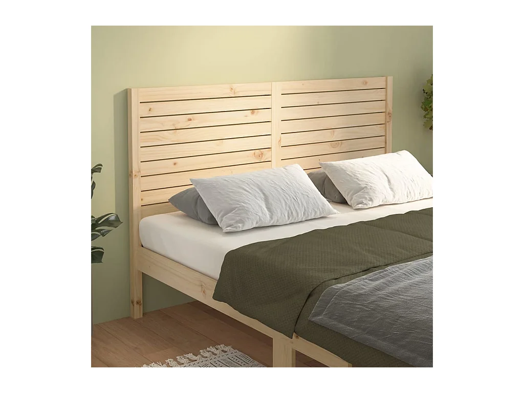 Cabecero de Cama | Cabezal de cama | Mueble de cabecero madera maciza de pino 126x4x100 cm