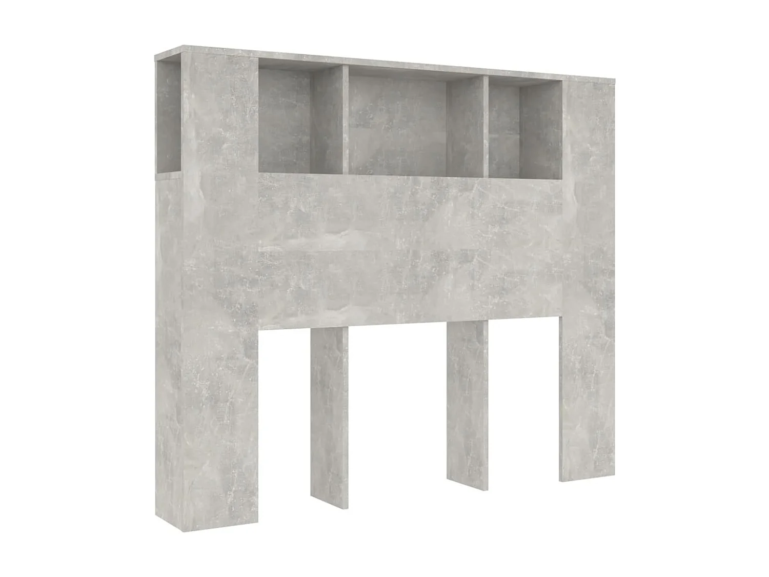 Tête de Lit avec rangement | Armoire de tête de lit gris béton 120x18,5x102,5 cm