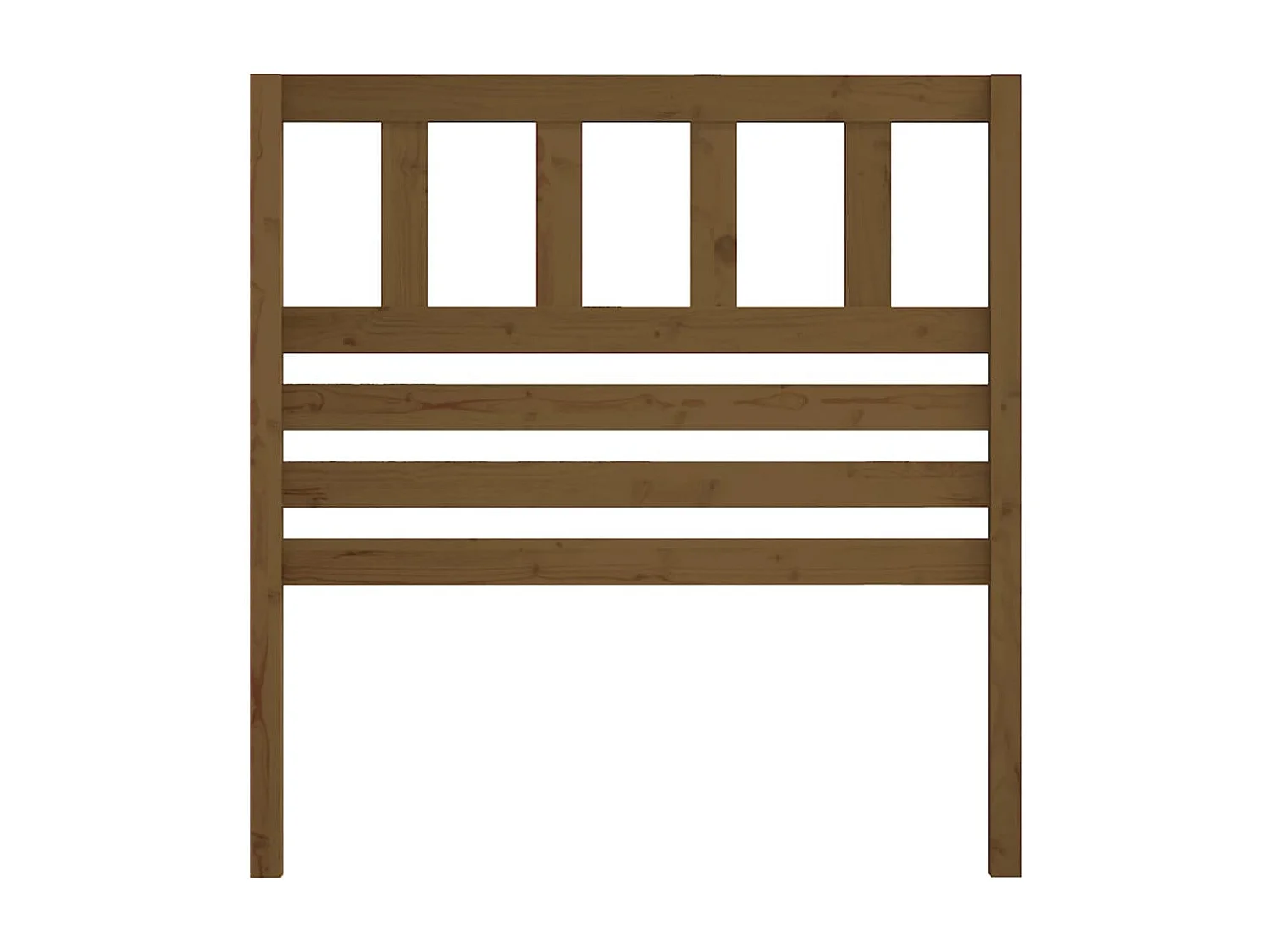 Cabecero de Cama | Cabezal de cama | Mueble de cabecero madera maciza de pino marrón miel 81x4x100 cm