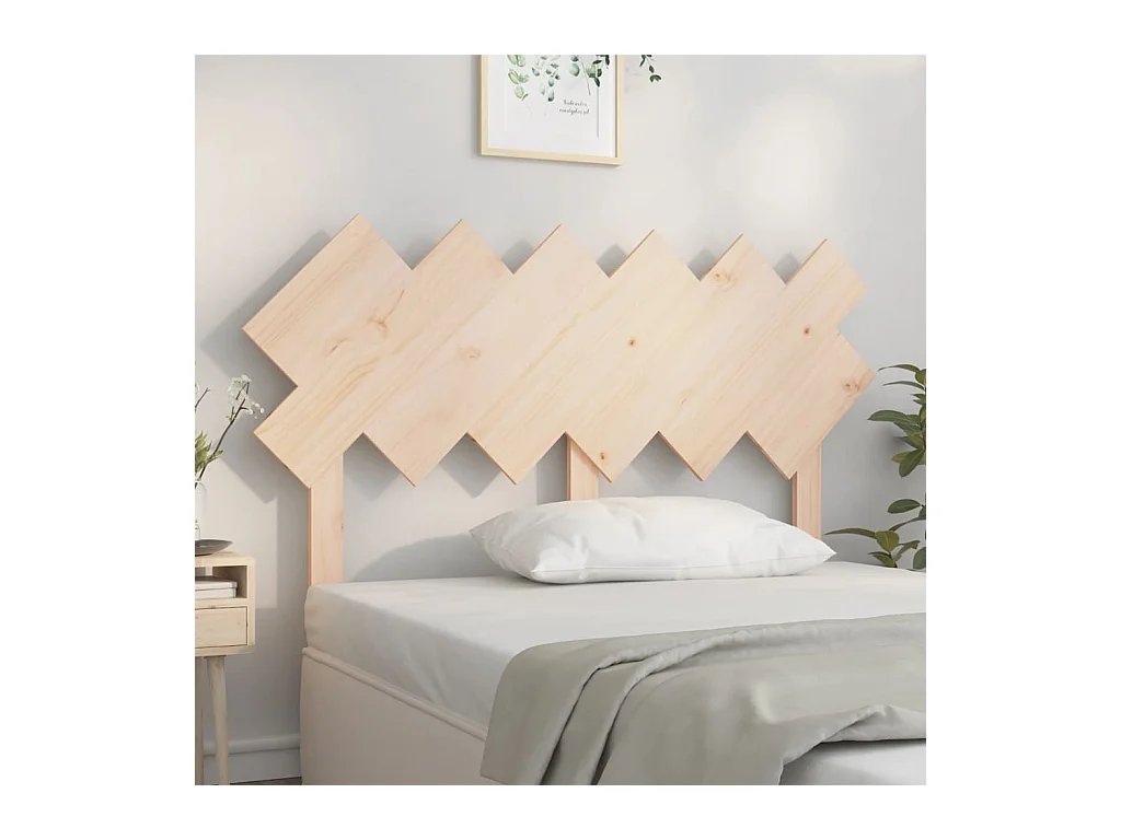 Cabecero de Cama | Cabezal de cama | Mueble de cabecero madera maciza de pino 132x3x81 cm