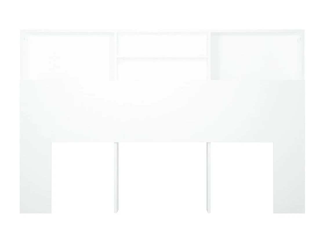 Tête de Lit avec rangement | Armoire de tête de lit Blanc 160x19x103,5 cm