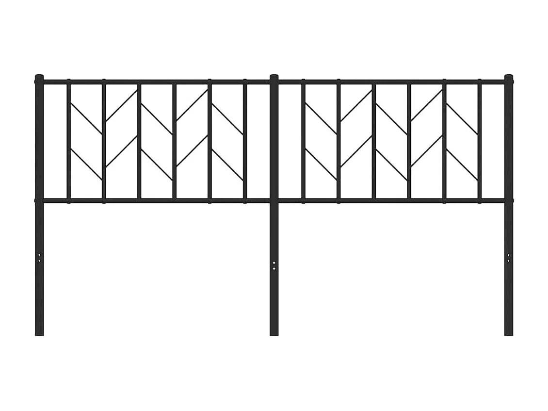 Tête de Lit | Panneau de tête pour lit Moderne métal noir 160 cm