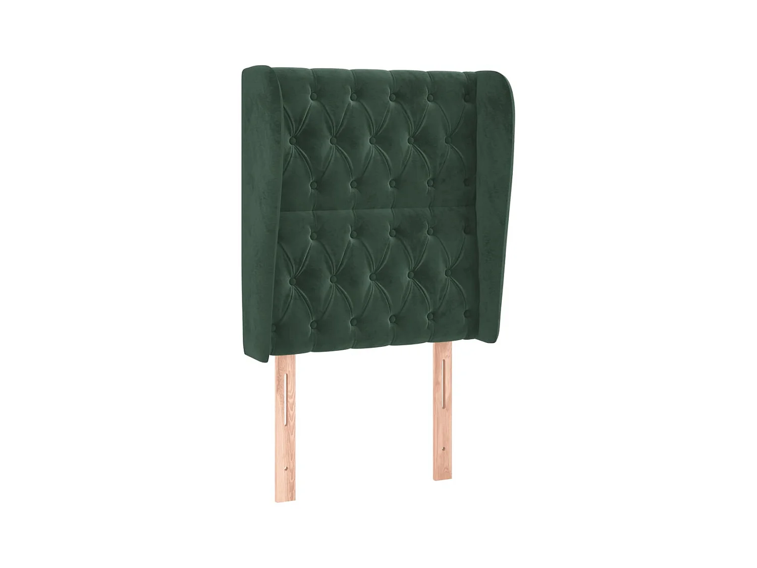 Tête de Lit | Panneau de tête pour lit Moderne avec oreilles Vert foncé 83x23x118/128 cm Velours