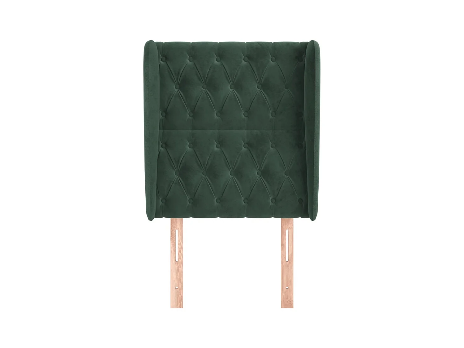 Tête de Lit | Panneau de tête pour lit Moderne avec oreilles Vert foncé 83x23x118/128 cm Velours
