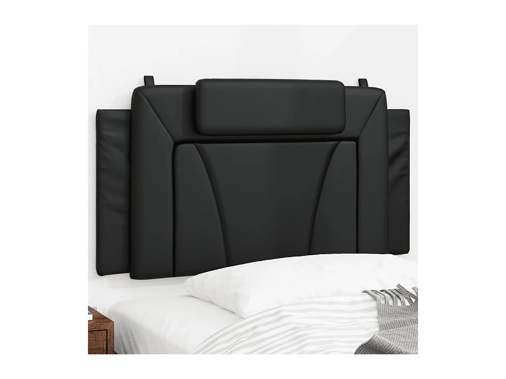 Tête de lit | Coussin de tête de lit | Tête de lit décoratif noir 100 cm similicuir
