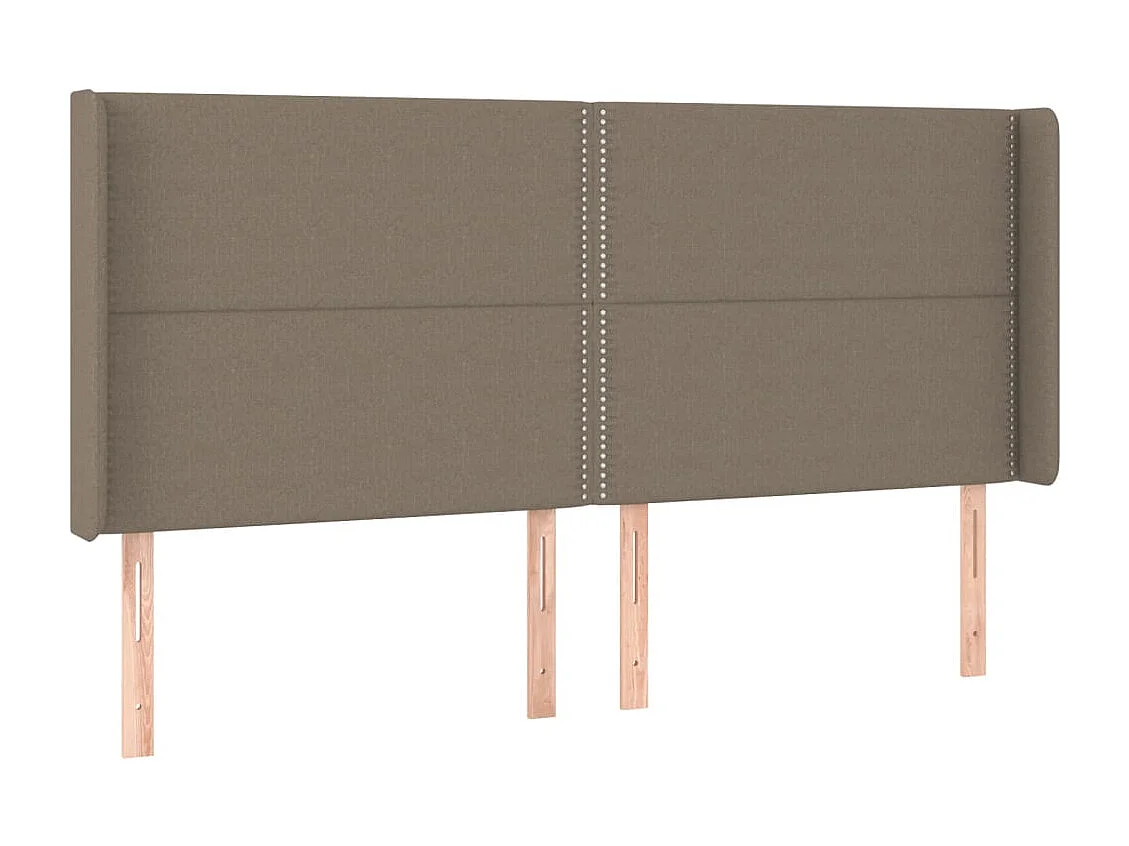 Hoofdbord | Hoofdeinde LED 203x16x118/128 cm stof taupe