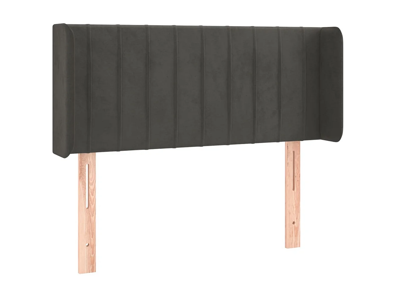 Hoofdbord | Hoofdeinde LED 103x16x78/88 cm fluweel donkergrijs