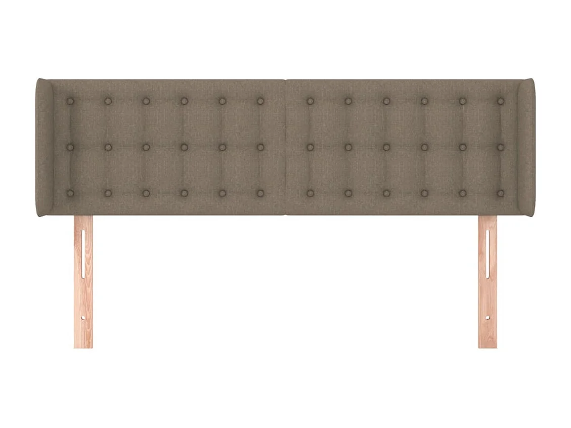 Mueble cabecero | Cabezal de cama | Cabecero de tela gris taupe 147x16x78/88 cm