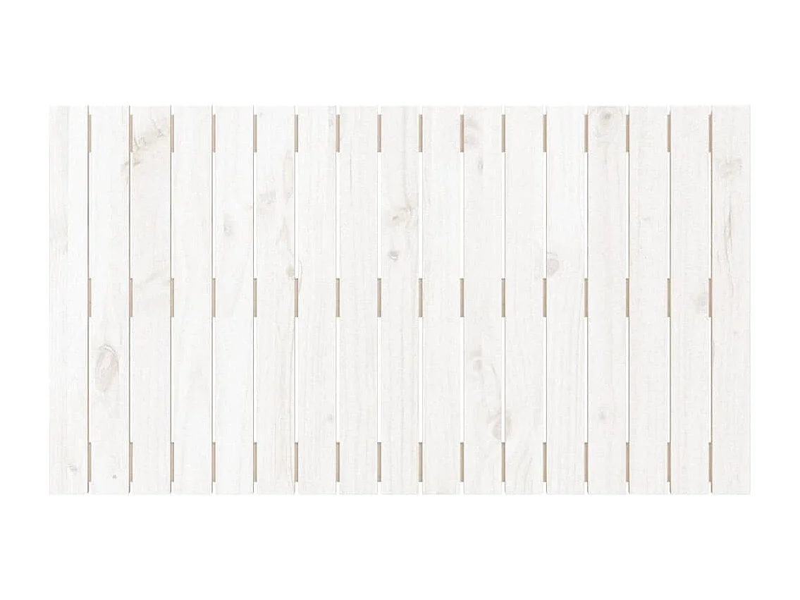 Tête de lit murale | Panneau de tête pour lit Moderne  Blanc 108x3x60 cm Bois massif de pin