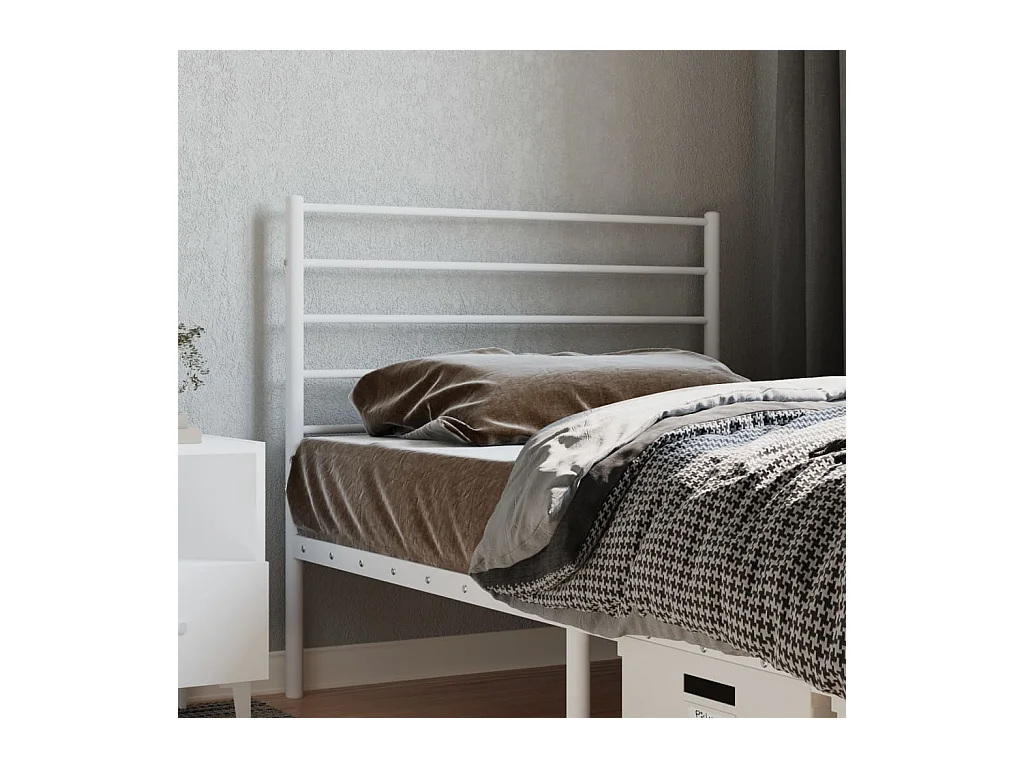 Mueble cabecero | Cabezal de cama | Cabecero de metal blanco 80 cm