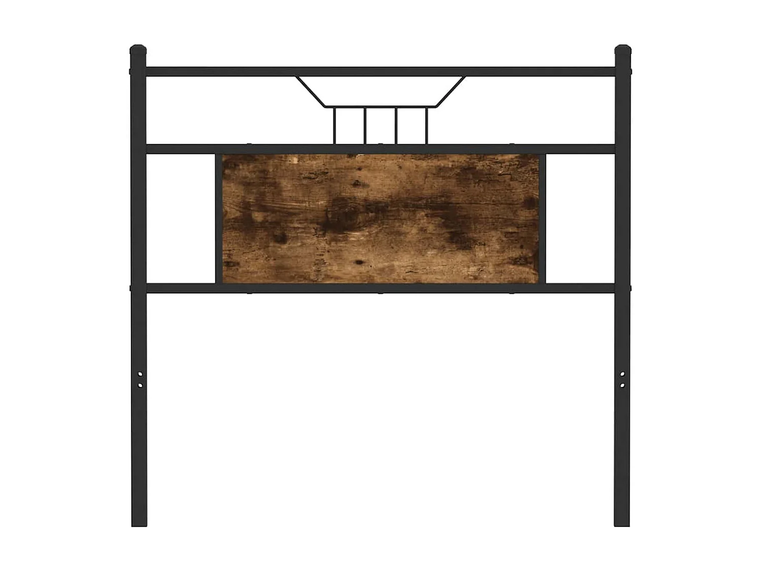 Mueble cabecero | Cabezal de cama | Cabecero de madera de ingeniería y acero roble ahumado 75 cm