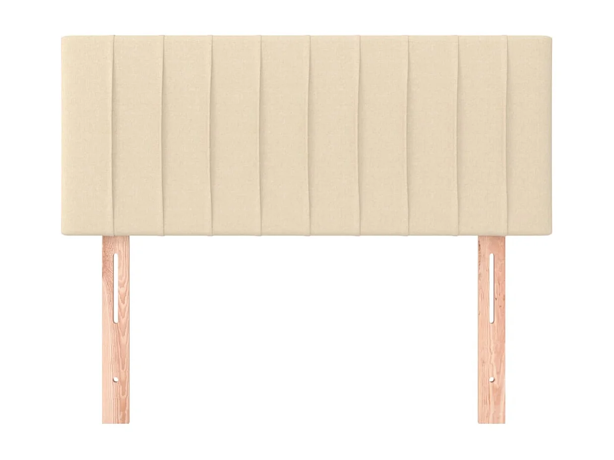 Mueble cabecero | Cabezal de cama | Cabecero de tela color crema 80x5x78/88 cm