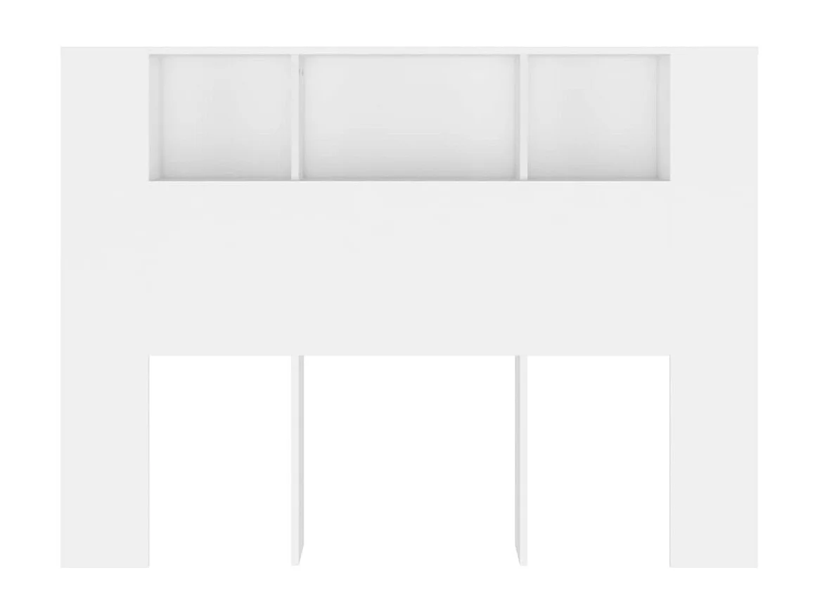 Tête de Lit avec rangement | Armoire de tête de lit Blanc 140x18,5x104,5 cm